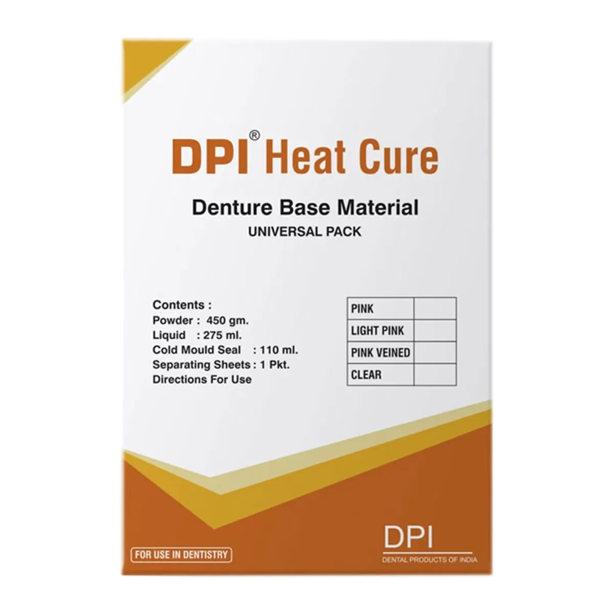 DPI Heat Cure