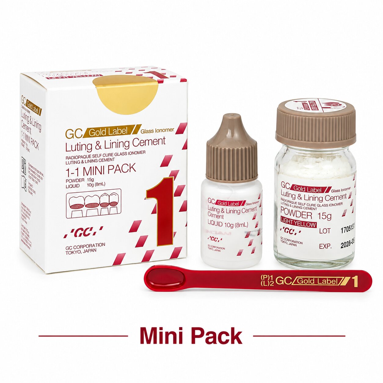 GC Gold Label 1 Luting & Lining Glass Ionomer Cement (GIC)