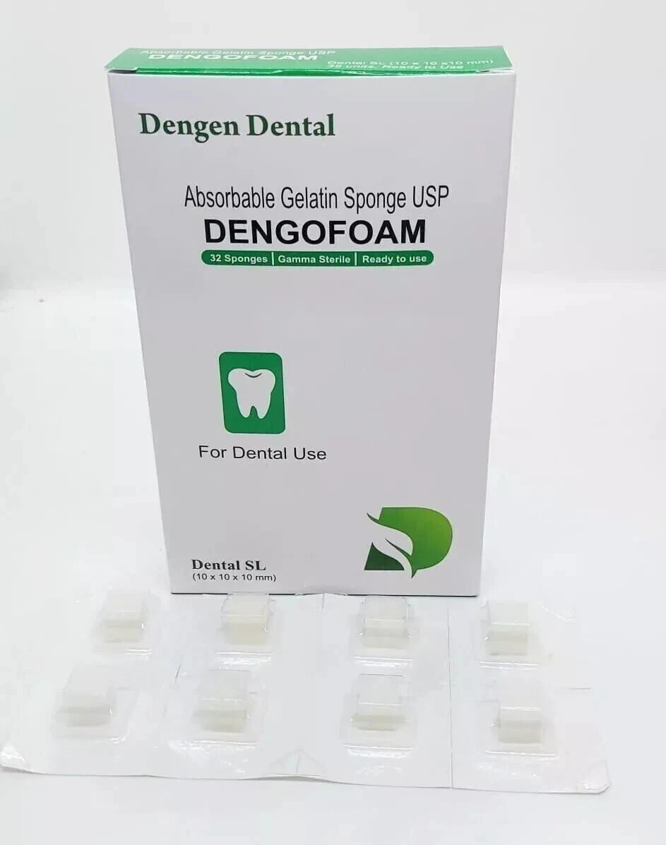 Dengen Dengofoam Absorbable Gelatin Sponge USP 32 Sponge 10x10x10mm (Pack of 10)