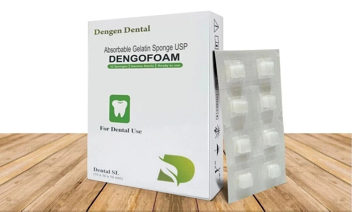 Dengen Dengofoam Absorbable Gelatin Sponge USP 32 Sponge 10x10x10mm (Pack of 10)