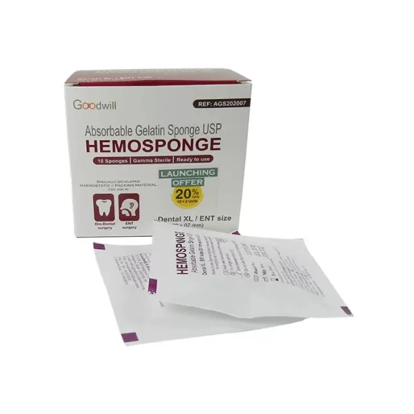 Goodwill Hemosponge 20x20x7mm Absorbable Gelatin Sponge - Image 2