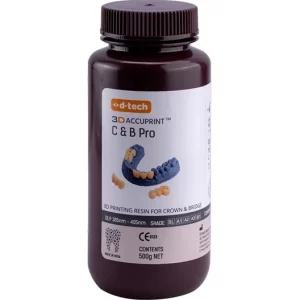D-Tech 3D Accuprint Crown & Bridge Pro 3D Printing Resin