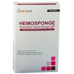 Goodwill Hemosponge 10x10x10 MM Absorbable Gelatin Sponge 32/pk - AGS111