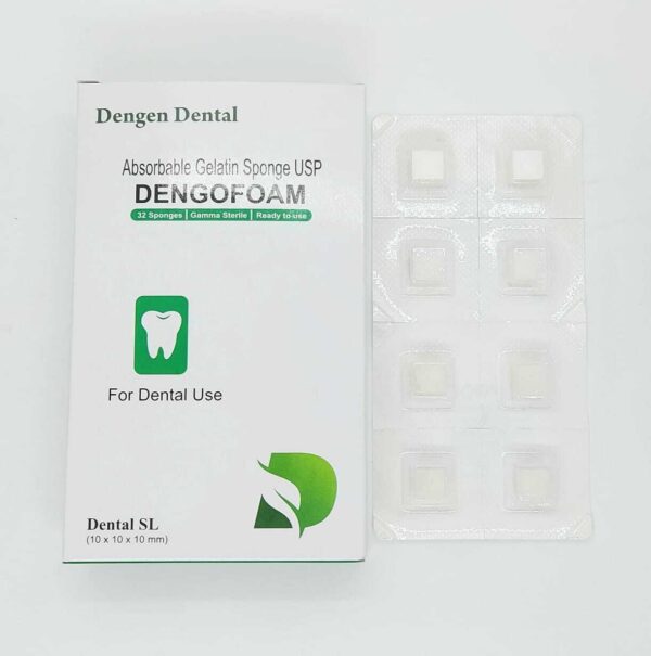 DENTAL HEMOSPONGE ABSORBABLE GELATIN SPONGE USP STERILE SPONGE #10x10x10mm - Image 2